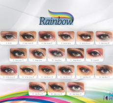 لنز طبی رنگی سالانه برند رینبو-Rainbow
